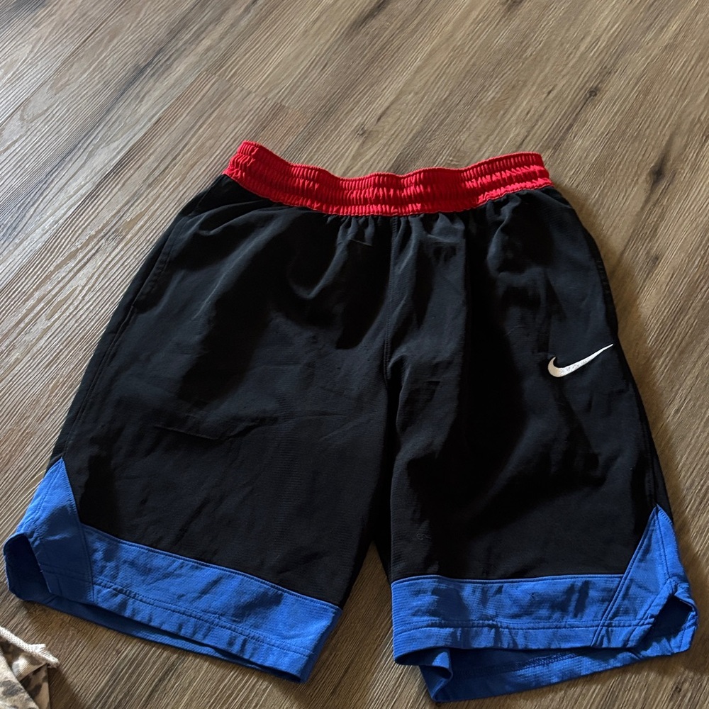 Nike Men's Athletic Shorts in Black, Blue, and Red
